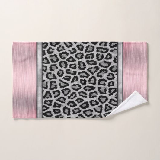 Rosa Blütensilber Badhandtuch Set (Handtuch)