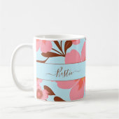 Rosa Blütenstimmung - Pastel Vibes-Retro Blume Kaffeetasse (Links)