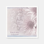 Rosa Blütenstrauch Serviette (Vorderseite)