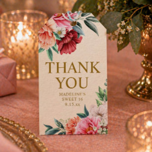 Rosa Blütensüß 16 Geschenkanhänger