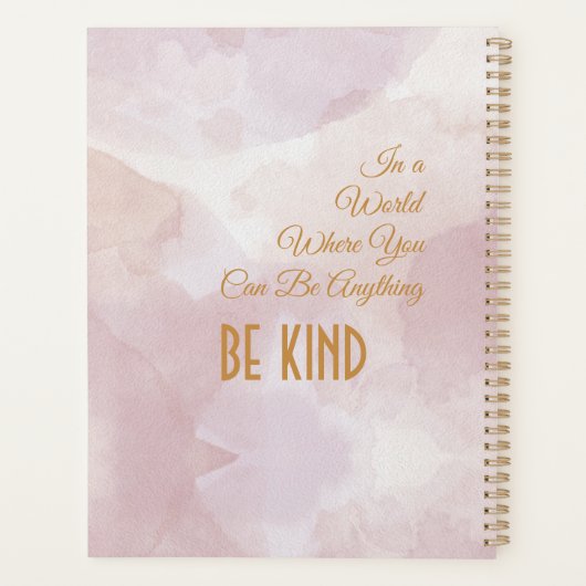 Rosa Blütenvögel Christlich Planer (Rückseite)