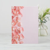 Rosa Blütenvolle Einladung (Stehend Vorderseite)