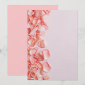 Rosa Blütenvolle Einladung (Vorne/Hinten)