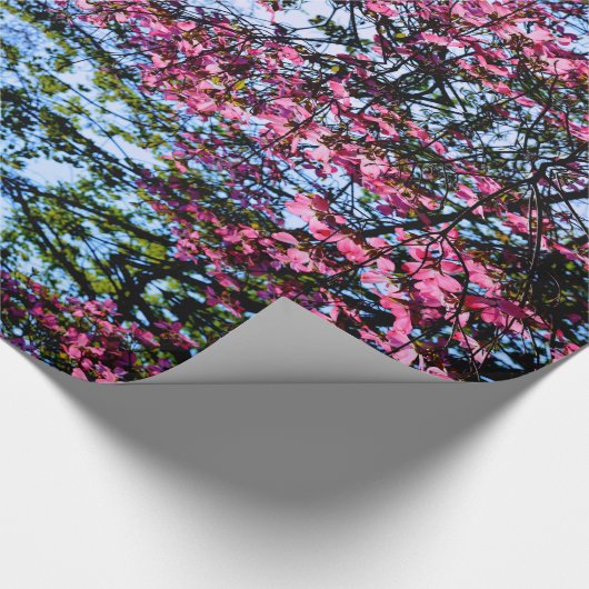 Rosa Blütenwald Geschenkpapier (Ecke)