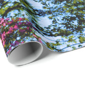 Rosa Blütenwald Geschenkpapier (Rolleneckpunkt)
