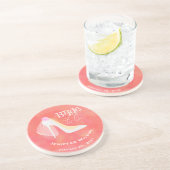 Rosa Blütenweiße Braut zum Brautparty Getränkeuntersetzer (Seite)