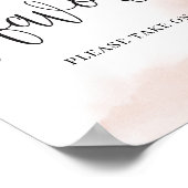 Rosa Blütenzeichen in zauberhafter Bordeaux Poster (Ecke)