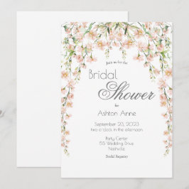 Rosa Blütenzeit Blumenblätter Wildblumen Brautpart Einladung