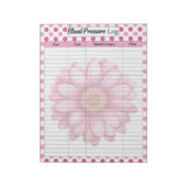 Rosa Bluthochdruckprotokoll Notizblock (Rotiert)