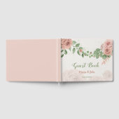 Rosa blütige Blume Salingrün Blätter Gästebuch (Voll)