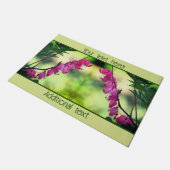 Rosa Blutungen Herz-Blume Personalisiert Fußmatte (Schrägansicht)