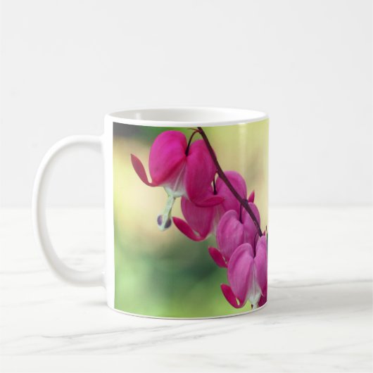 Rosa Blutungen Herz Blume Personalisiert Kaffeetasse (Links)