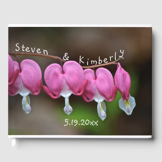 Rosa Blutungen Herz Gästebuch (Vorderseite)