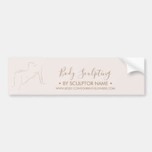 Rosa Body-Sculpting-Contouring-Spa-Branding Autoaufkleber
