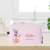 Rosa Bogen Ananas tropische Sommermädchen Waschbeutel