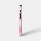 Rosa Bogen auf Gingham Case-Mate iPhone Gehäuse Hülle (Linke Seite)