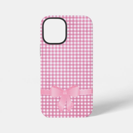 Rosa Bogen auf Gingham Case-Mate iPhone Gehäuse Hülle (Rückseite)