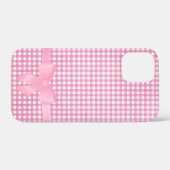 Rosa Bogen auf Gingham Case-Mate iPhone Gehäuse Hülle (Rückseite (Horizontal))