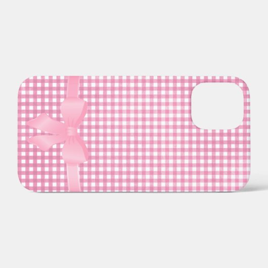 Rosa Bogen auf Gingham Case-Mate iPhone Gehäuse Hülle (Rückseite (Horizontal))