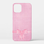 Rosa Bogen auf Gingham Case-Mate iPhone Gehäuse Hülle (Rückseite)