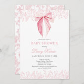 Rosa Bogen Baby Dusche Einladung (Vorne/Hinten)