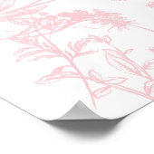 Rosa Bogen Baby Dusche Einladung Poster (Ecke)