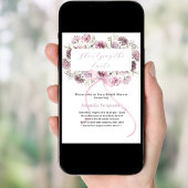 Rosa Bogen Blüte Sie bindet das Brautparty des Kno Einladung