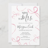 Rosa Bogen Bridal Dusche Einladung, Verpassen Sie  Einladung (Vorderseite)