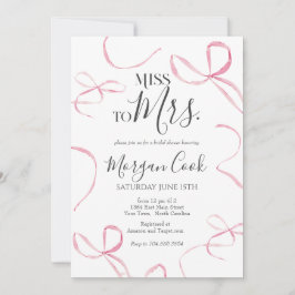 Rosa Bogen Bridal Dusche Einladung, Verpassen Sie Einladung