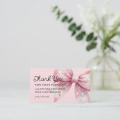 Rosa Bogen danke Ihnen für Ihren Kauf Visitenkarte (Stehend Vorderseite)