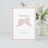 Rosa Bogen Danke Karte (Stehend Vorderseite)