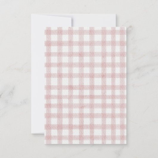 Rosa Bogen Danke Karte (Rückseite)