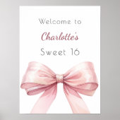 Rosa Bogen elegant Sweet 16 Empfang Poster (Vorne)