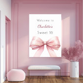 Rosa Bogen elegant Sweet 16 Empfang Poster