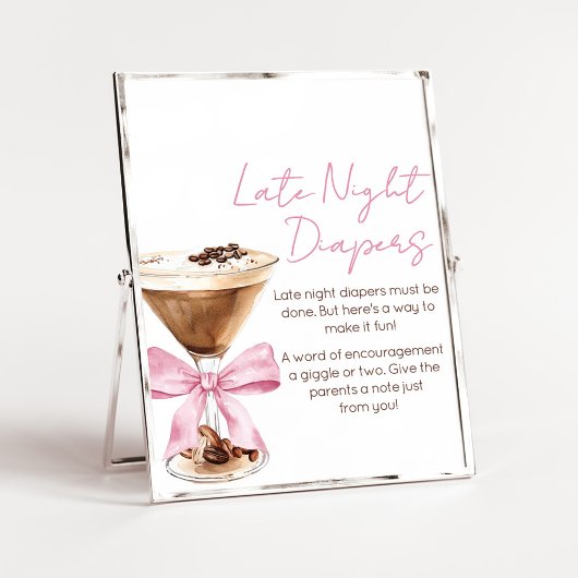Rosa Bogen Espresso Dusche Späte Nacht Windeln Sch Poster