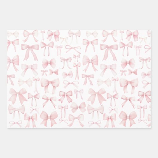 rosa Bogen Geschenkpapier Set (Vorderseite)