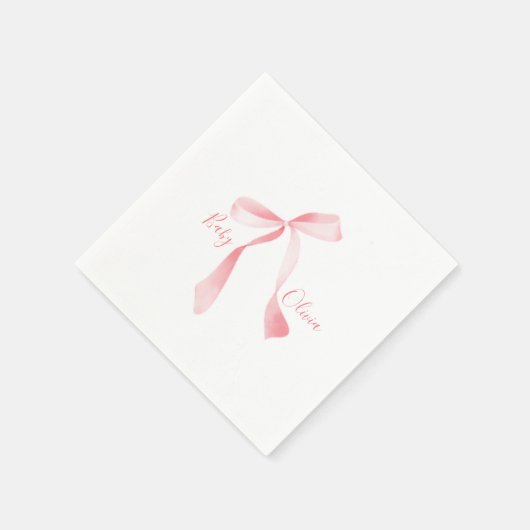 Rosa Bogen Girl Babydusche Serviette (Ecke)