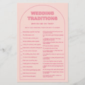 Rosa Bogen Hochzeitstraditionen Brautparty (Vorderseite)