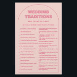 Rosa Bogen Hochzeitstraditionen Brautparty Flyer<br><div class="desc">Entworfen, um mit unserer kühlen Type Collection, sagte er, dieses rosa, sagte sie Brautparty-Spiel verfügt über die trendy & populäre Bogen mit fett Schrift in Rosa & Fuchsia Akzente. Für eine erweiterte Anpassung dieses Designs, z.B. das Ändern des Layouts, des Schriftartes oder der Textgröße, klicken Sie bitte auf den obigen...</div>
