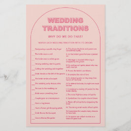 Rosa Bogen Hochzeitstraditionen Brautparty Flyer