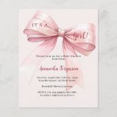 Rosa Bogen ist eine Mädchen-Dusche-Einladung (Vorderseite)