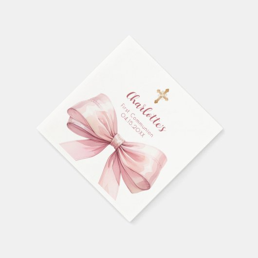 Rosa-Bogen-Kreuzmädchen Serviette (Ecke)