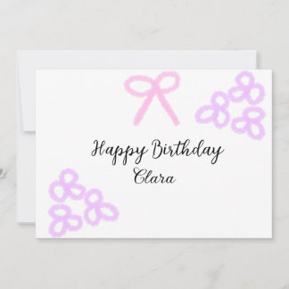 Rosa Bogen lila Blütenpastellblüte Geburtstag Einladung