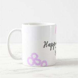 Rosa Bogen lila Blütenpastellblüte Geburtstag Kaffeetasse