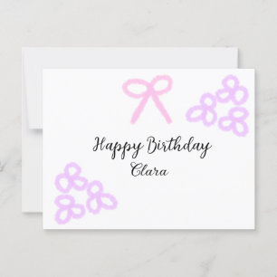 Rosa Bogen lila Blütenpastellblüte Geburtstag Postkarte