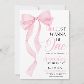 Rosa Bogen Mädchen Geburtstag Einladung