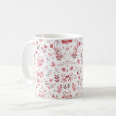 Rosa Bogen mit Blume Kaffeetasse (Vorderseite Links)