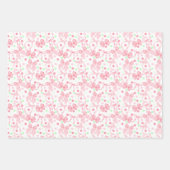 Rosa Bogen mit rosa und grünen Punkten Geschenkpapier Set (Vorderseite 2)