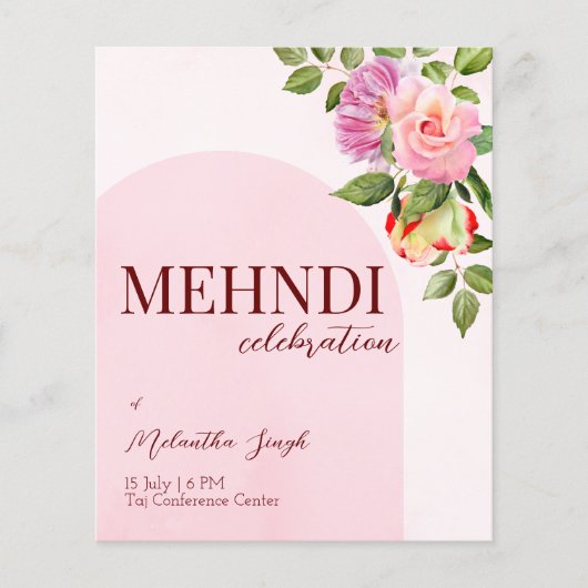 Rosa Bogen mit Rose Haushaltsmittel (Vorderseite)