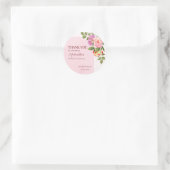 Rosa Bogen mit Rose personalisierten mehndi vielen Runder Aufkleber (Tasche)